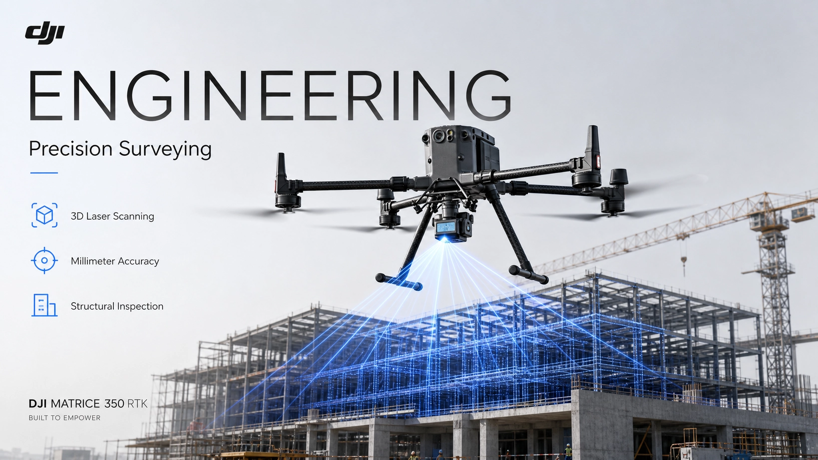 DJI drone inspecting infrastructure
